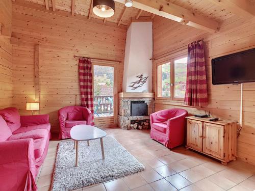 Demi-chalet à La Clusaz, 6 pers, 3 ch, cheminée, parking, animaux ok - FR-1-818-27