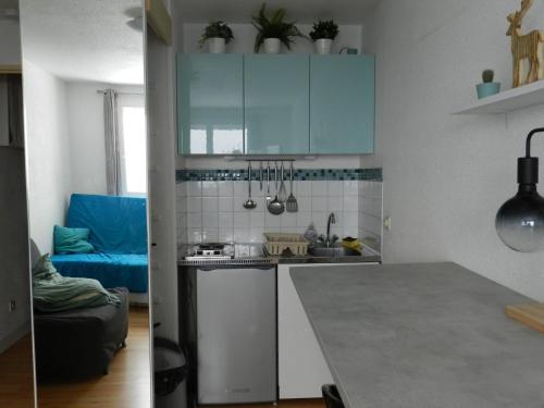 Η κουζίνα ή μικρή κουζίνα στο Studio cosy 3 pers, proche pistes, ski casier - FR-1-557A-59