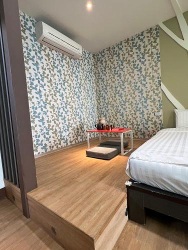 Una cama o camas en una habitación de Star House