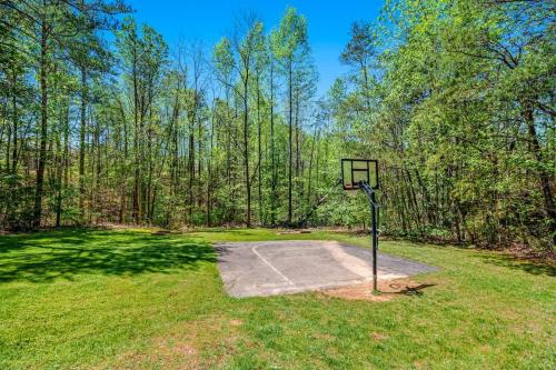 a basketball hoop in the middle of a park at Point of View in Gatlinburg
