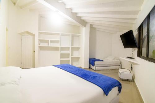 Postel nebo postele na pokoji v ubytování Casa de playa vistamare