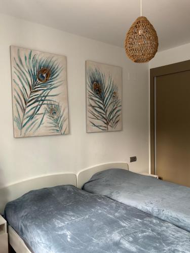 Ένα ή περισσότερα κρεβάτια σε δωμάτιο στο Luxury apartment with amazing view and free golf