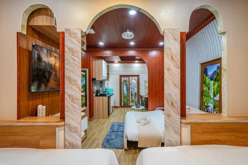 Postel nebo postele na pokoji v ubytování Cozrum - Cozy Home Phú Yên