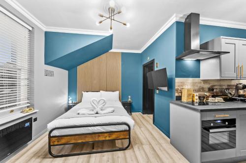 O bucătărie sau chicinetă la Downtown Studio 4 - Harrogate Town Centre