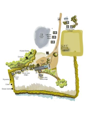 a conceptual plan of the proposed site of the proposed resort at The Cacoon Tsitsikamma in Stormsriviermond