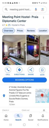 a collage of pictures of a bedroom with a bed at Meeting Point Praia-QC Beachwalk, also in Tarrafal & Fogo-NO CASH ACCEPTED in Praia