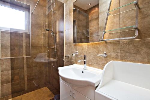 Koupelna v ubytování Feel Belgrade Bohemian Apartment