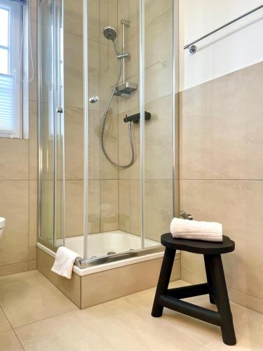 Ένα μπάνιο στο Schönes Sylt-Apartement "Waihüs" im ruhigen Alt-Westerland