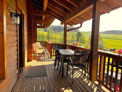 Balkón nebo terasa v ubytování Chalet am Bach