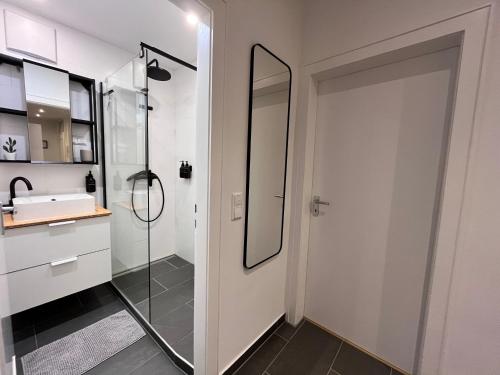 Koupelna v ubytování Goldstadt Apartments Pforzheim