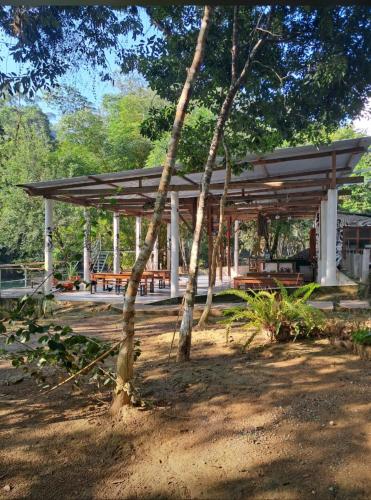 Taman di luar Pachamaya River Hostel