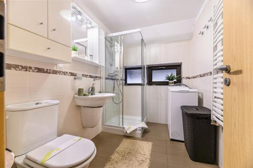 Ένα μπάνιο στο Ski View Apartment Predeal