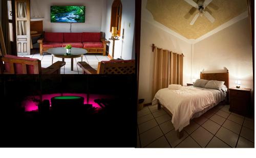 Postel nebo postele na pokoji v ubytování Casa San Juan Jacuzzi Privado Centrica a 5 minutos de la Parroquia