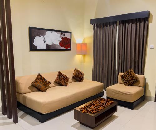 Ruang duduk di The Mupu Seminyak