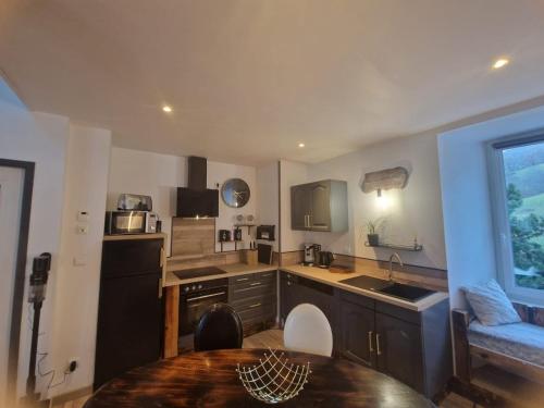 Kuchyň nebo kuchyňský kout v ubytování Appartement duplex beaucens