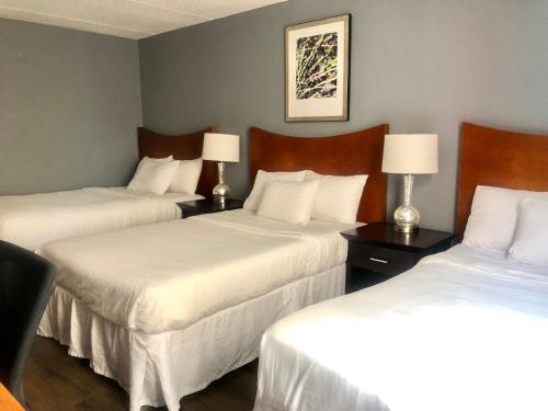 Una cama o camas en una habitación de The Grand Hotel Spindletop