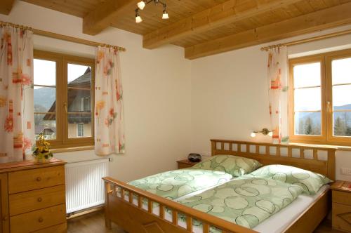 Katil atau katil-katil dalam bilik di Ferienwohnung am Oberrainerhof
