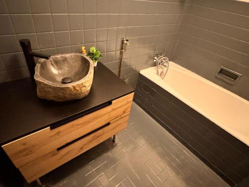 Salle de bains dans l'établissement Ski in Ski out - Plein Centre - La Clusaz