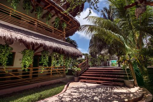 Zahrada ubytování La Palma Holbox