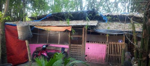 a small house with pink and purple walls at Payag Ni Bodeng in Talusan