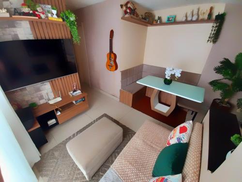 Et opholdsområde på Apartamento Mobiliado COP 30 4 andar Escada