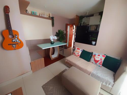 Et opholdsområde på Apartamento Mobiliado COP 30 4 andar Escada