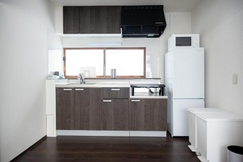 Dapur atau dapur kecil di Biei Relax Stay
