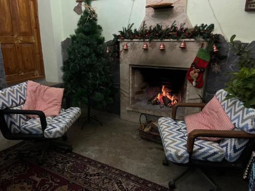 A seating area at Under the Walnut Tree B&B