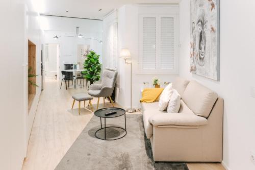 Χώρος καθιστικού στο Lujoso y amplio apartamento con parking incluido