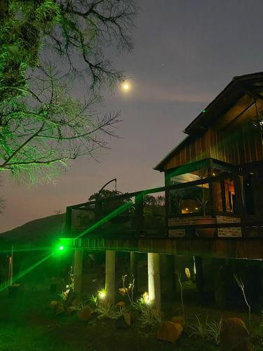 Gambar di galeri bagi Cabana com visual incrível para a Serra di Timbe do Sul