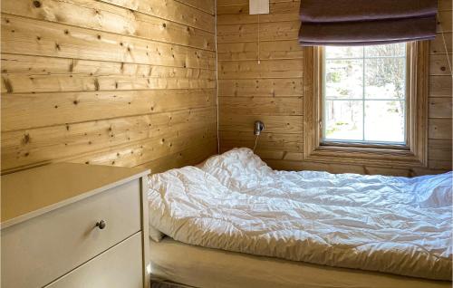 a bedroom with a bed and a window at Gorgeous Home In Bjorli With Wifi in Bjorli