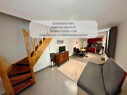 Duplex, wifi, linge, parking