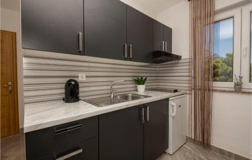 Stunning Apartment In Krvavicaにあるキッチンまたは簡易キッチン