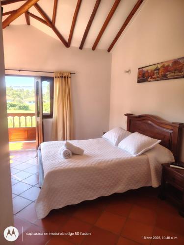 Postel nebo postele na pokoji v ubytování Cabañas Escapevilla