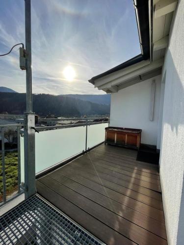 a balcony with a view of the mountains at Bergblick rundum Zirl by Base&Beyond in Zirl