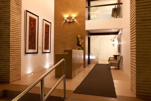 a hallway with a staircase leading into a building at The District Boracay in Boracay