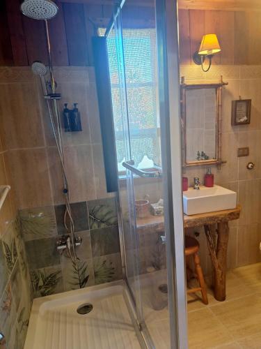 Koupelna v ubytování CasaVerde Hostal Ecologico