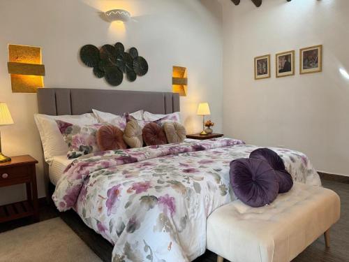 Letto o letti in una camera di Santa Lucía Casa Hotel