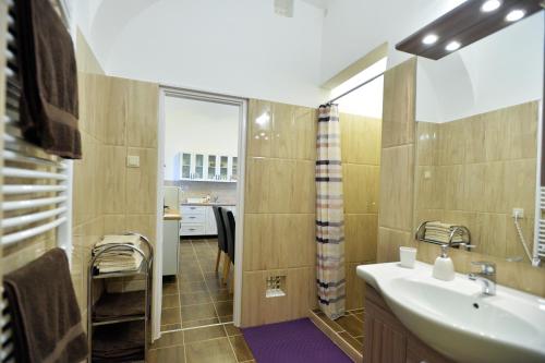Koupelna v ubytování Főtér Apartman