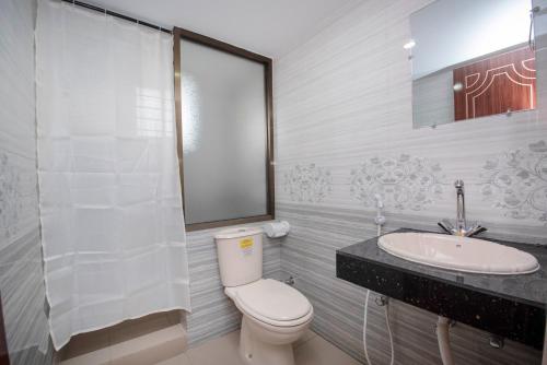 Koupelna v ubytování Hotel Ali Plaza