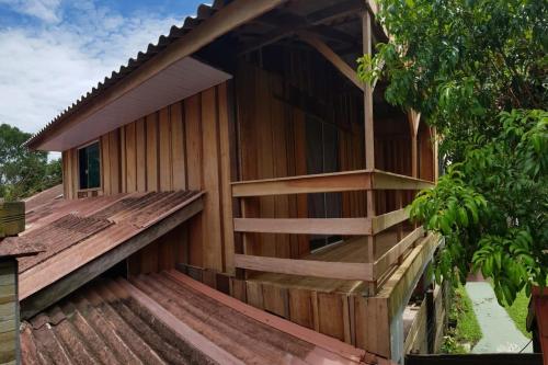 Μπαλκόνι ή βεράντα στο Sobrado Gruta da Ale e do Thiago Ilha do Mel Encantadas