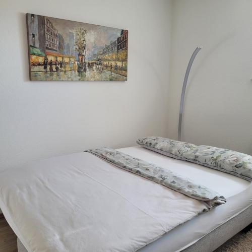 Postel nebo postele na pokoji v ubytování Eifelherz mit Sonnenterrasse