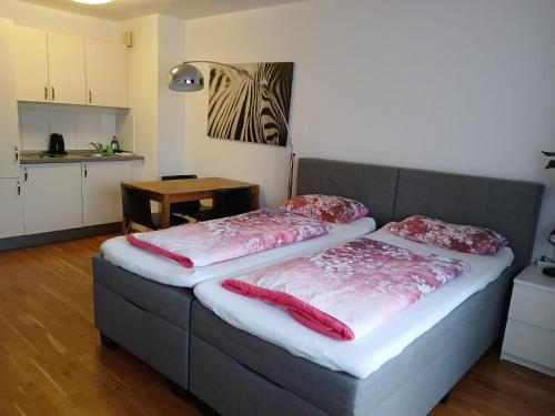 Katil atau katil-katil dalam bilik di Apartments Jahnstraße