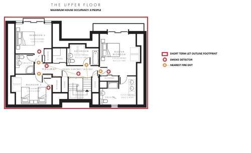 a floor plan of the office floor at Ardmair Bay House in Ullapool