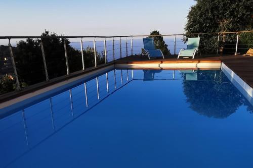 Magnifique villa - superbes vues Mer et Montagneの敷地内または近くにあるプール