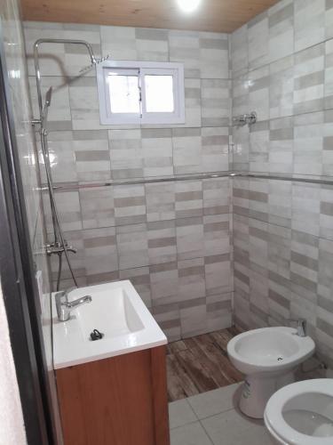 Ένα μπάνιο στο cabañas Saona