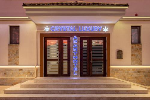 a building with the entrance to a gym rental library at Crystal Luxury in Craiova