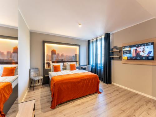JustStay Essen Hotel & Apartmentsにあるベッド