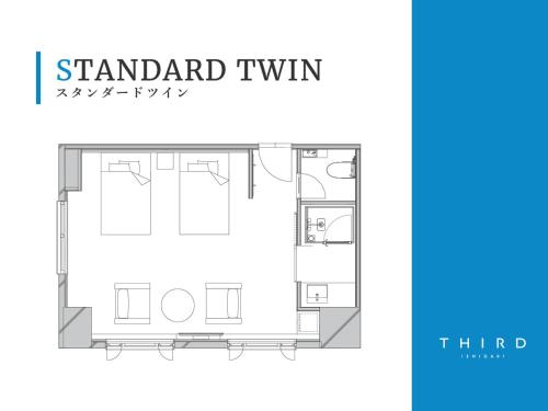 a floor plan of a small apartment at THIRD ishigakijima in Ishigaki Island