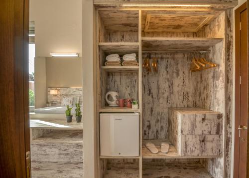Koupelna v ubytování Hotel Peli